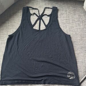 Pure Barre Beyond Yoga Charcoal Strappy Tank Top